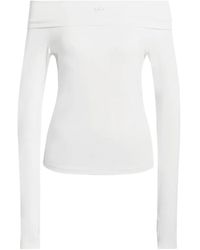 adidas - Long-Sleeve Off-The-Shoulder Top - Lyst