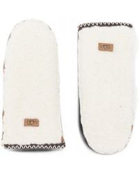 UGG - Braid Suede Mittens - Lyst