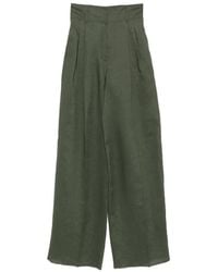 Max Mara - Pantalon Ample À Taille Ceinturée - Lyst