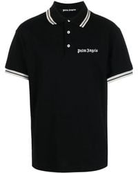 Palm Angels - Embroidered-logo Polo Shirt - Lyst