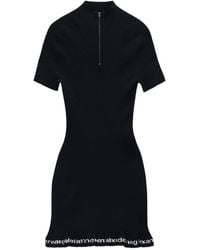 Alexander Wang - Alexanderwang. T Alexander Wang Ribbed Short-Sleeve Dress - Lyst