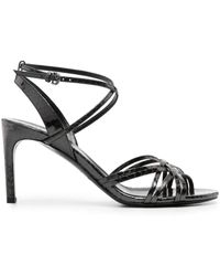 Roberto Del Carlo - Sandali Con Effetto Pelle Di Serpente 85Mm - Lyst
