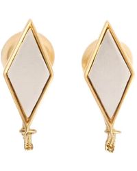 Jil Sander - Boucles D'Oreilles À Losanges Et Maillons - Lyst