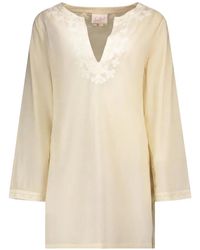 MC2 Saint Barth - Robe Cedy À Col V Et Finitions Brodées - Lyst