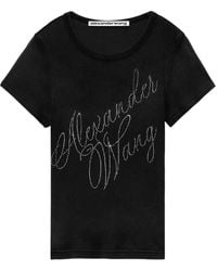 Alexander Wang - Logo-Studded T-Shirt - Lyst