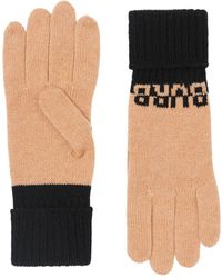 Burberry - Intarsia-knit Logo Gloves - Lyst