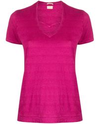 Massimo Alba - Flores Short-Sleeve Linen T-Shirt - Lyst