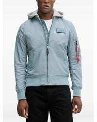 Alpha Industries - Hooded Ma-1 Bomber Jacket - Lyst