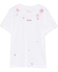 ShuShu/Tong - Floral Appliqué T-Shirt - Lyst