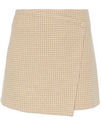 By Malene Birger - Esma Houndstooth Wrap Mini Skirt - Lyst