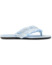 Jimmy Choo - Bay Flat Fringed Sandals - Lyst