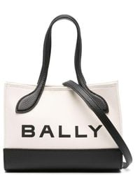 Bally - Keep On Logo-stamp Canvas Tote Bag - Lyst