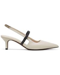 Brunello Cucinelli - Pointed Leather Pumps - Lyst