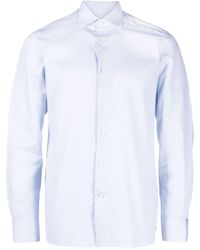 Zegna - Spread-collar Cotton Shirt - Lyst