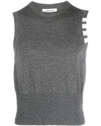 Thom Browne - Stripe-detail Knit Vest - Lyst