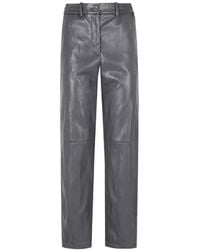 Herno - Elasticated-Waistband Faux-Leather Trousers - Lyst
