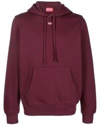 DIESEL - S-Ginn-Hood-D Logo-Appliqué Hoodie - Lyst