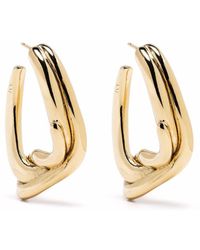 Annelise Michelson Gold-plated Sterling Silver Botanic Hoop Earrings - Metallic