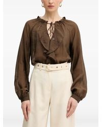 Guess - Ruffled Blouse - Lyst
