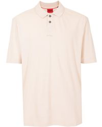 HUGO - Logo-print Cotton Polo Shirt - Lyst