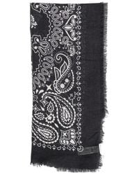 MC2 Saint Barth - Foulard Maxi Paisley-Print Frayed Scarf - Lyst