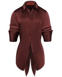Simon Miller - Loch Open-Back Satin Shirt - Lyst