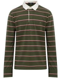 Etro - Striped Long-Sleeve Polo Shirt - Lyst