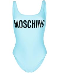 Moschino - Badeanzug mit Logo-Print - Lyst