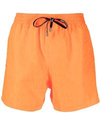 Balmain Badeshorts mit Logo-Print - Orange