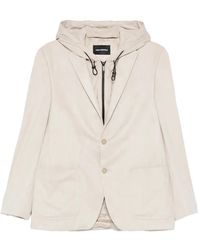 KARL LAGERFELD - Panelled Hooded Blazer - Lyst