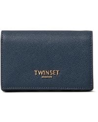 Twinset - Portefeuille Pliant À Fermeture Zippée - Lyst