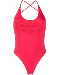 Giada Benincasa Costume intero con scollatura posteriore - Rosso