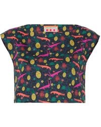 LHD - Pineapple Alligator Print Top - Lyst