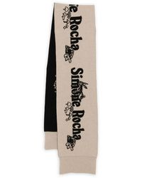 Simone Rocha - Graphic-Print Knitted Scarf - Lyst