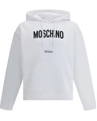 Moschino - Felpa Con Cappuccio E Logo - Lyst