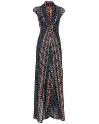 Missoni - Chevron-Knit V-Neck Dress - Lyst