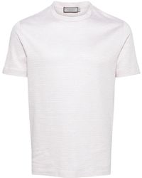 Canali - Striped Crew-Neck T-Shirt - Lyst