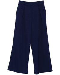 Patrizia Pepe - Pantaloni A Gamba Ampia Con Pieghe - Lyst