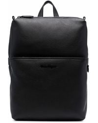 Ferragamo - Zip-up Leather Backpack - Lyst