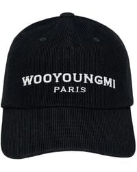 WOOYOUNGMI - Logo-Embroidered Corduroy Baseball Cap - Lyst