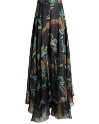 Etro - Floral-Print Maxi Skirt - Lyst