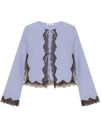 16Arlington - Filipa Lace-Trim Cardigan - Lyst