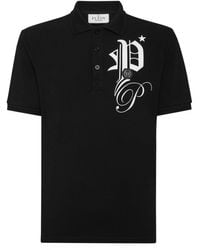Philipp Plein - Gothic Plein Cotton Polo Shirt - Lyst