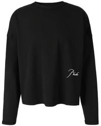 Rhude - Logo-Embroidered Long-Sleeve T-Shirt - Lyst