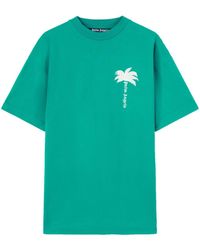 Palm Angels - T-shirt Met Palmboomprint - Lyst