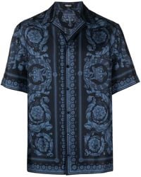 Versace - Camisa con manga corta y estampado Barocco - Lyst