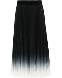 Herno - Falda midi plisada con diseño sombreado - Lyst