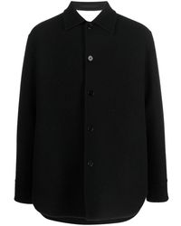 Jil Sander - Button-up Wool Shirt Jacket - Lyst