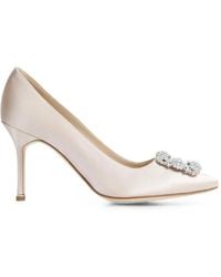 Manolo Blahnik - Escarpins Hangisi À Cristaux - Lyst