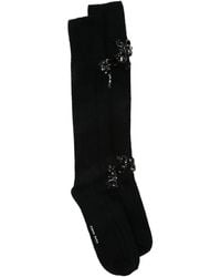 Simone Rocha - Embellished Rose Knee Socks - Lyst